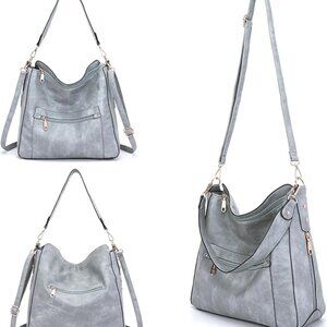 4 Pcs Women Handbag Set Large Tote Shoulder hobo crossbody Matching wallet set